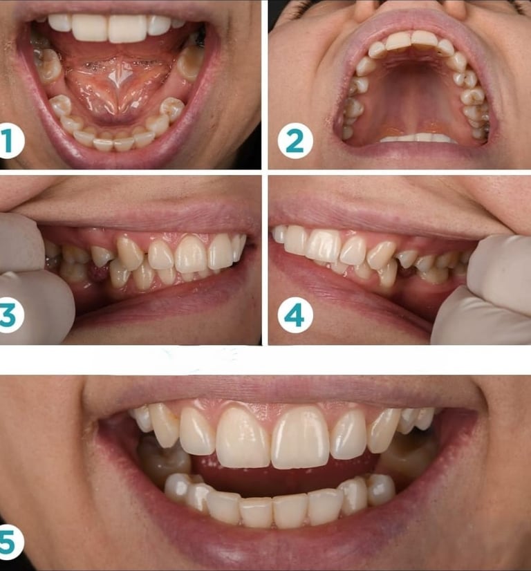 esempi di foto dei denti per preparazione preventivo per cure dentali