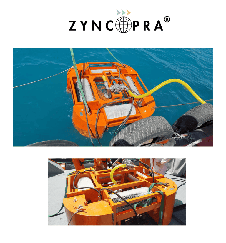 Sistema flotante oil skimmer para recuperación de petróleo.