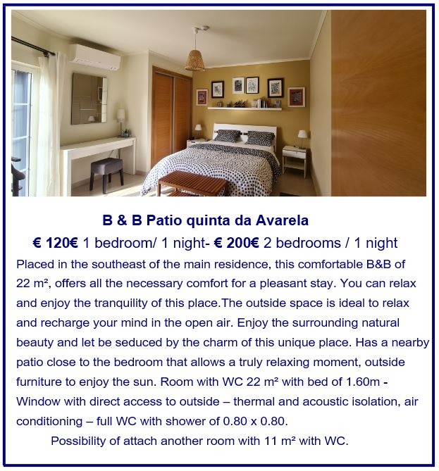 quinta da Avarela Bernard R L Delétrée location touristique au Portugal