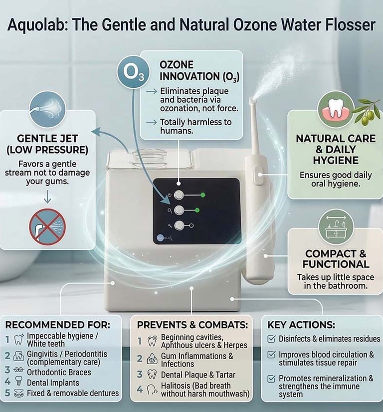 Eliminate bacteria with an ozone water flosser