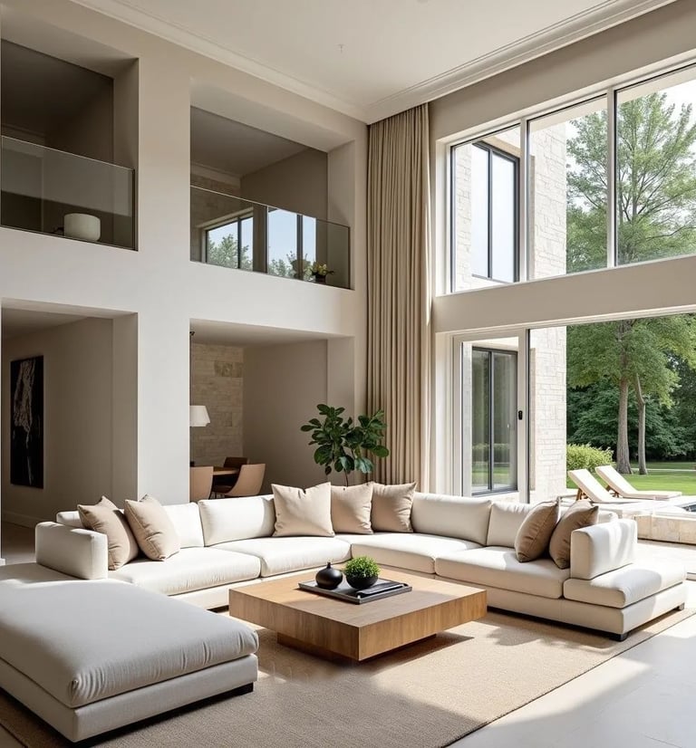 Modern luxury custom home architecture in downtown Toronto with refined contemporary interiors