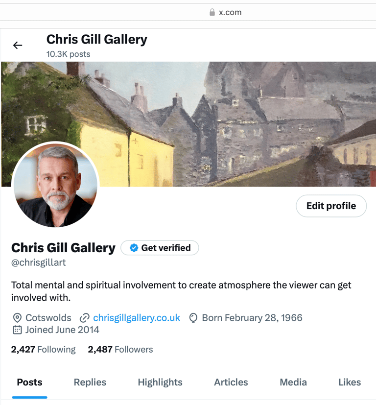 X account for chrisgillart
