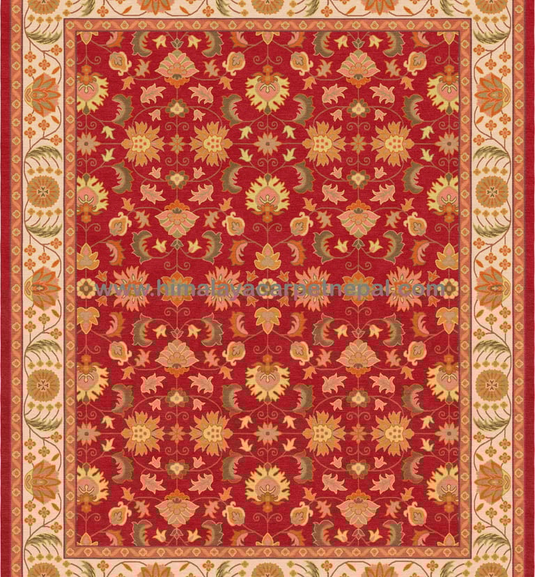 Custom contemporary traditional rug with intricate patterns and modern color palette
