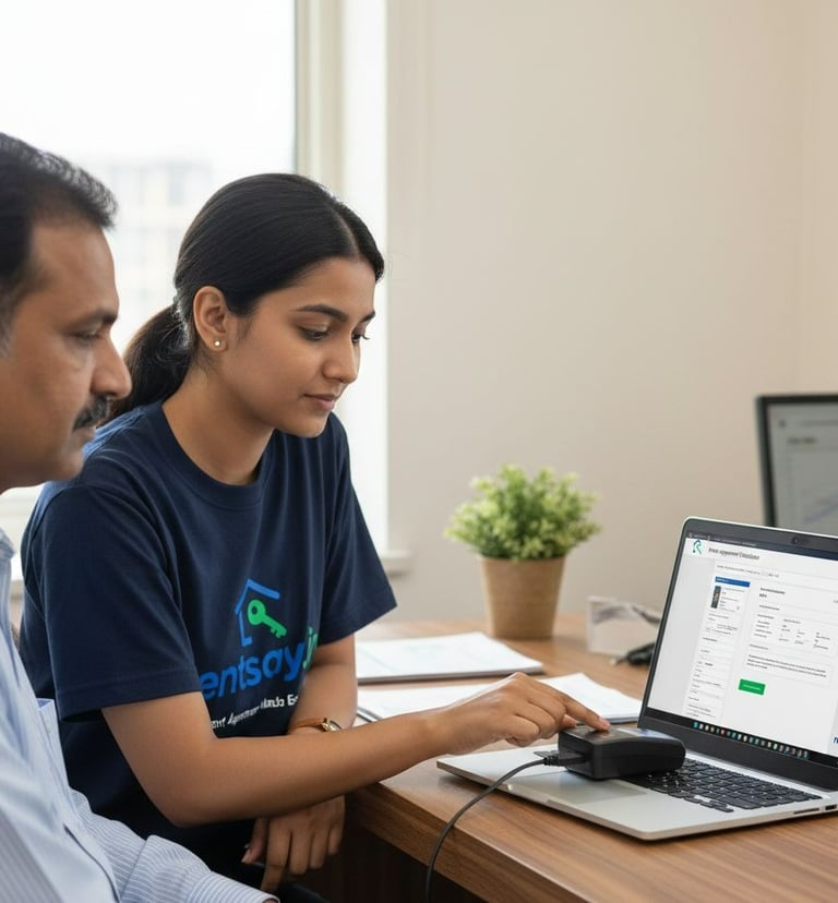 Doorstep biometric verification for registered rent agreement registration in Pune