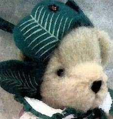 teddy bear Muffy VanderBear dressed in St Patrick's Day costume