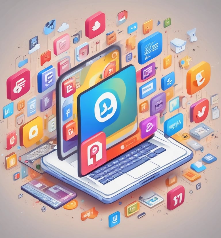 a group of different social media logos