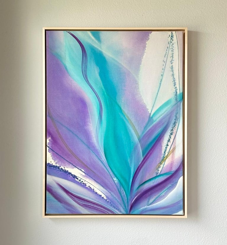 abstract painting by Anya Baboyedova inspired by natural landscapes