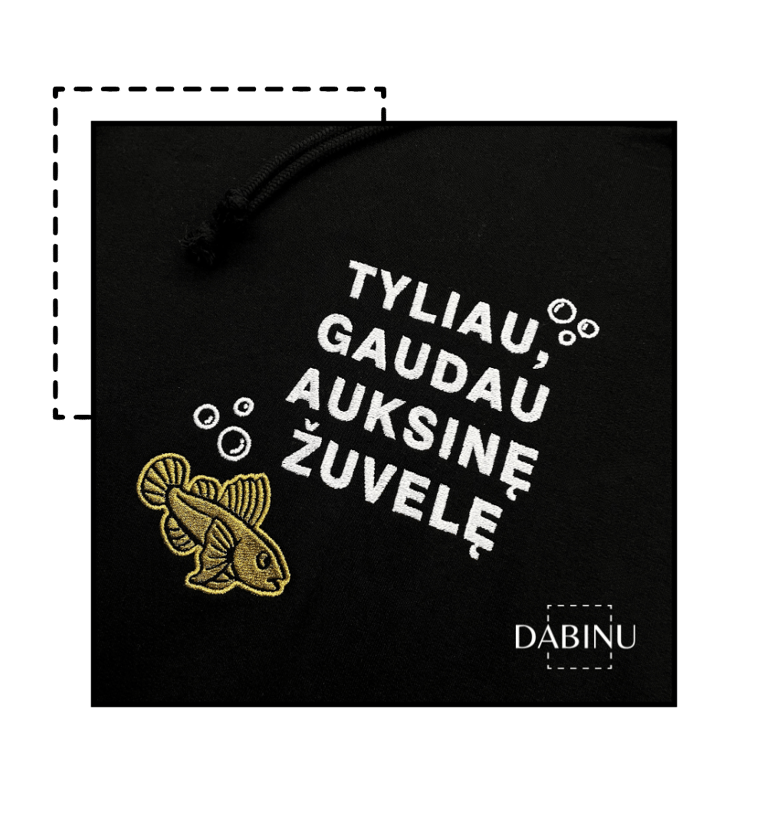 Siuvinėtas džemperis su pasirinktu tekstu | dabinu.lt