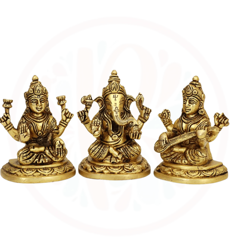 #LaxmiGaneshSaraswati #DivineTrinity #HinduDeities #BlessingsFromGods #ProsperityAndWisdom #IdolWors