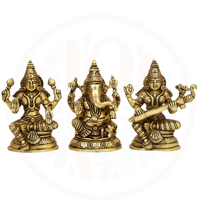 #LaxmiGaneshSaraswati #DivineTrinity #HinduDeities #BlessingsFromGods #ProsperityAndWisdom #IdolWors
