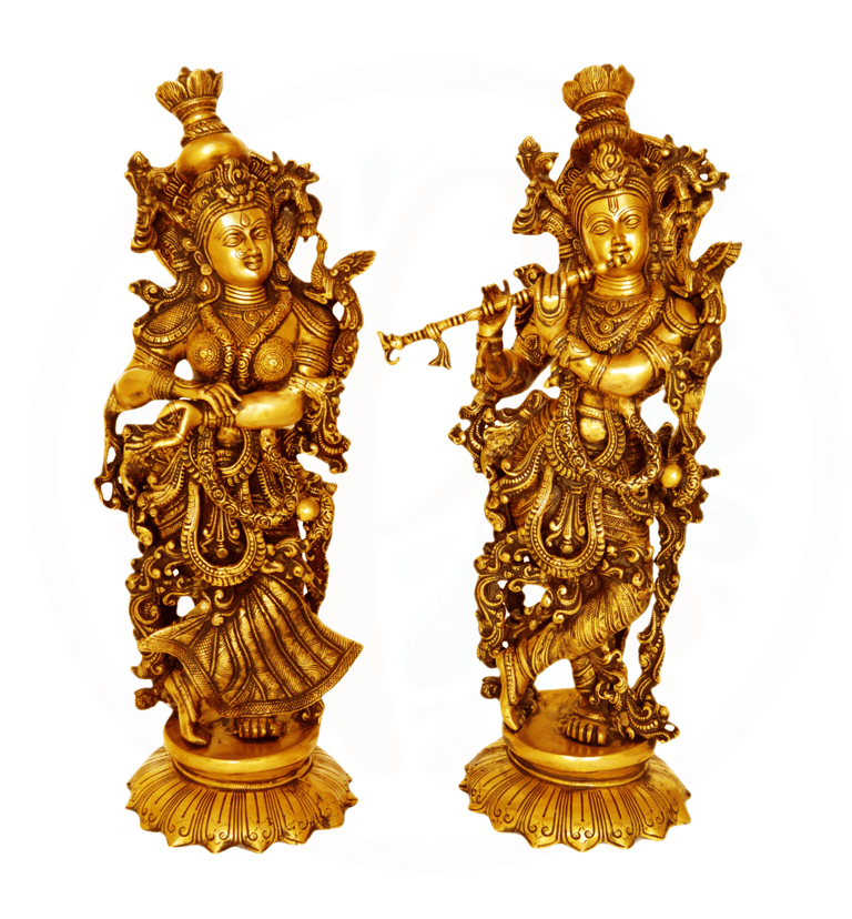 radha krishna statue