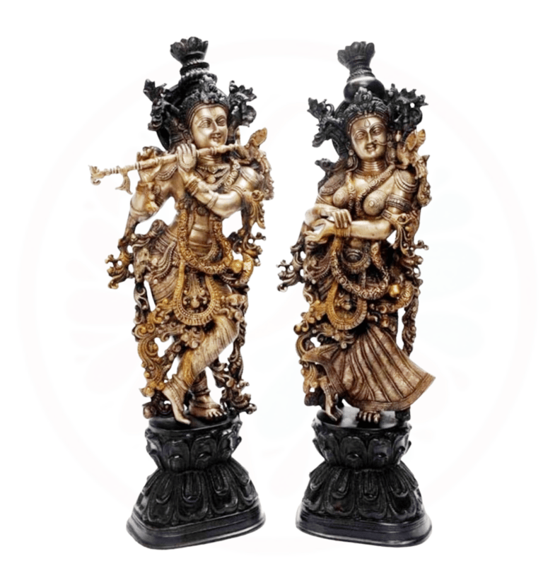 brass radha krishnaa design statue