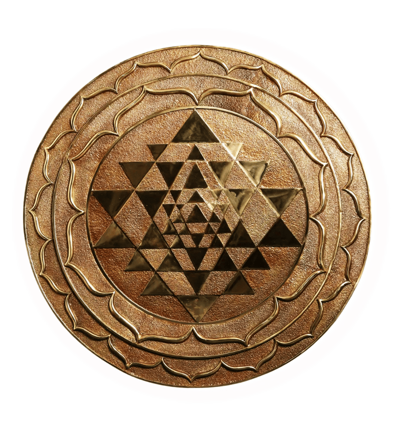 The image displays Shri yantras crafted by Prajjwal International Company
