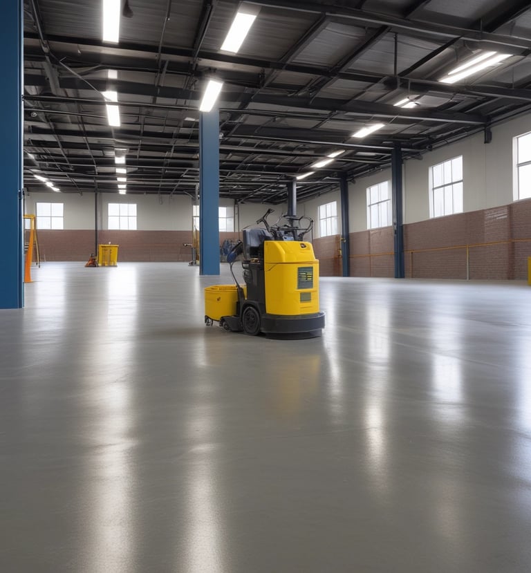 Two people are engaged in washing a silver SUV. One is standing on the ground, cleaning the front of the vehicle, and the other is reaching up to clean the side. There is a bucket of soapy water on the ground being used for the task. The background shows a large truck and some greenery under a clear blue sky.