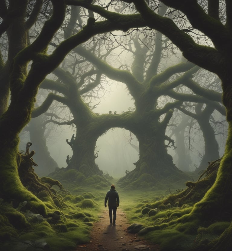 amazing portal of trees by Dorchess and AI for Awe Academy