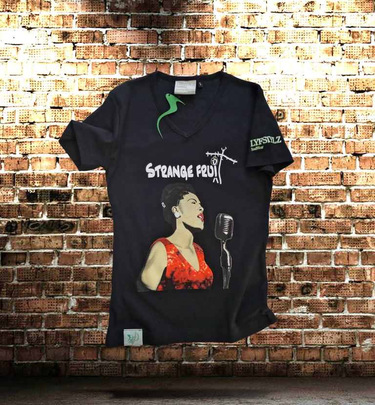 T-shirt V-neck Billie Holiday