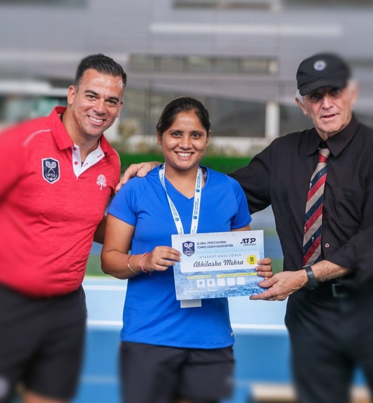 Coach Abby with Coach Cesar and Coach Alberto at GPTCA