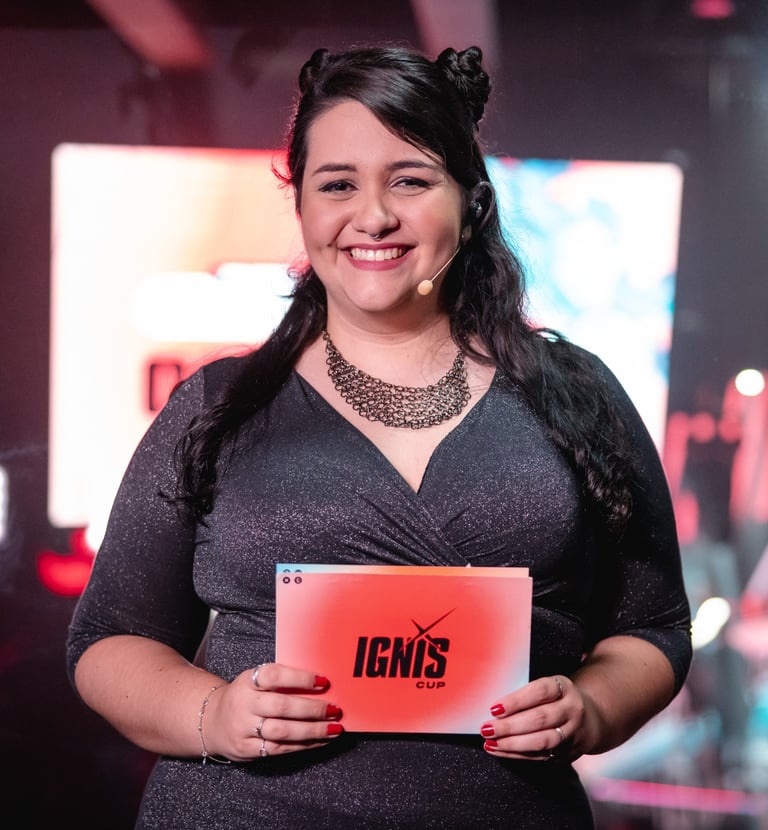 Foto: Ana "Anyazita" Muniz no estúdio do Ignis Cup.