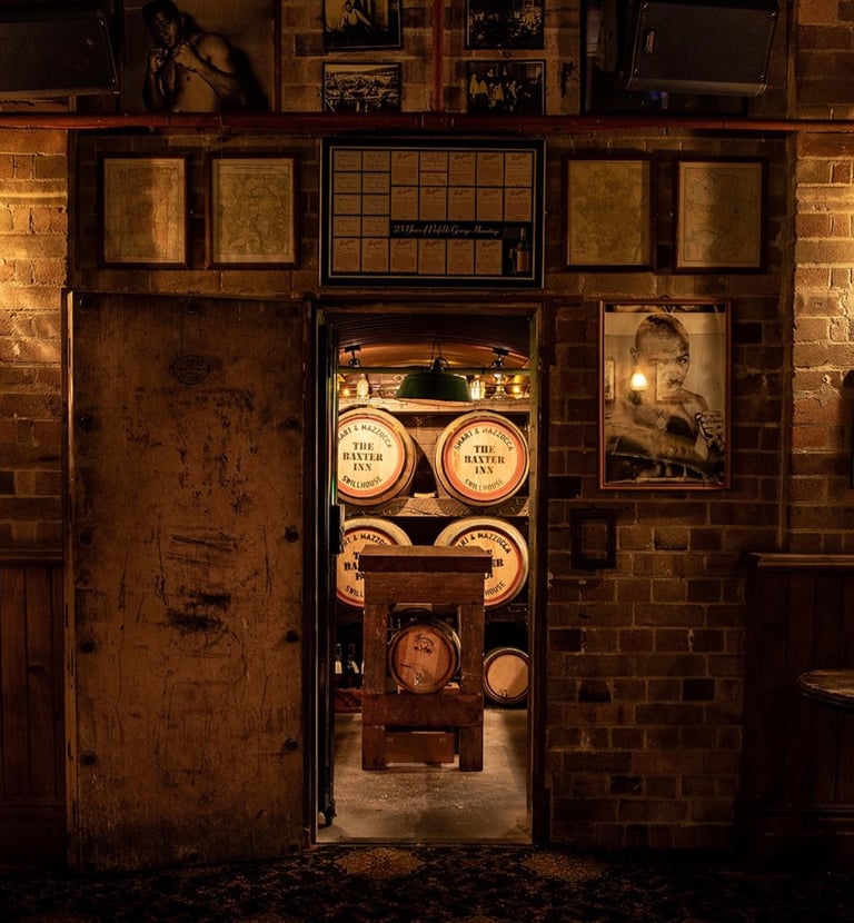 a door way with a door open to a cellar