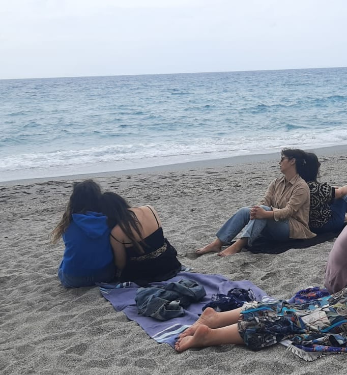 women and sea