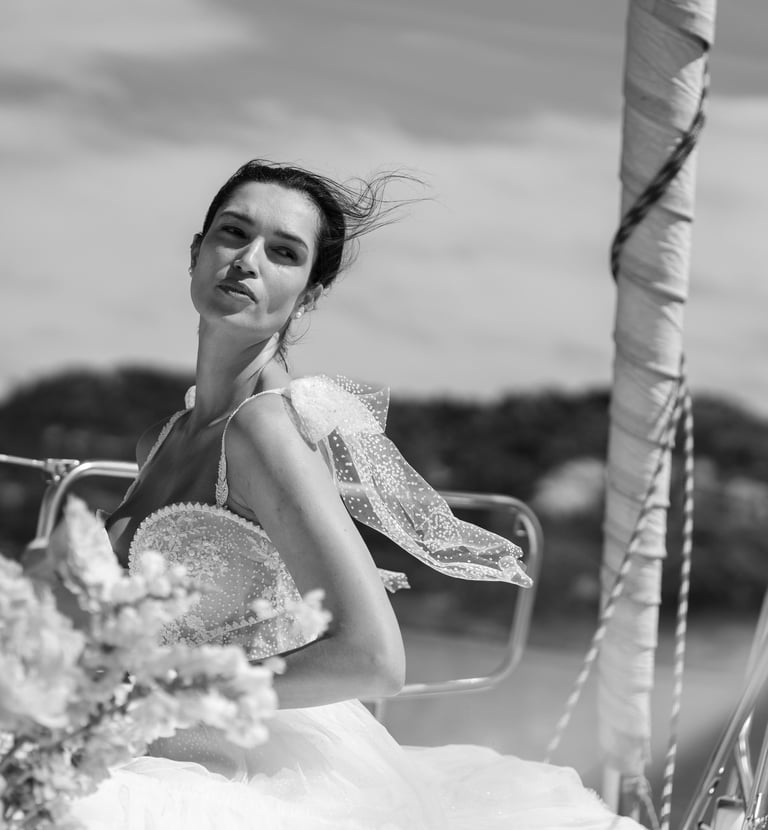 editorial wedding portrait