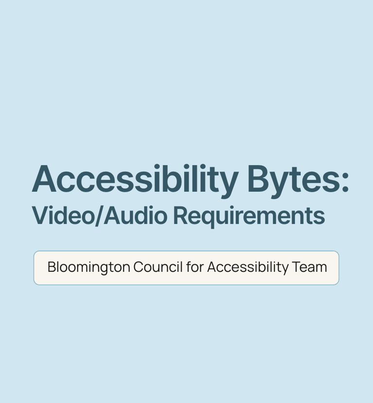 Slideshow about accessibility requirements for websites
