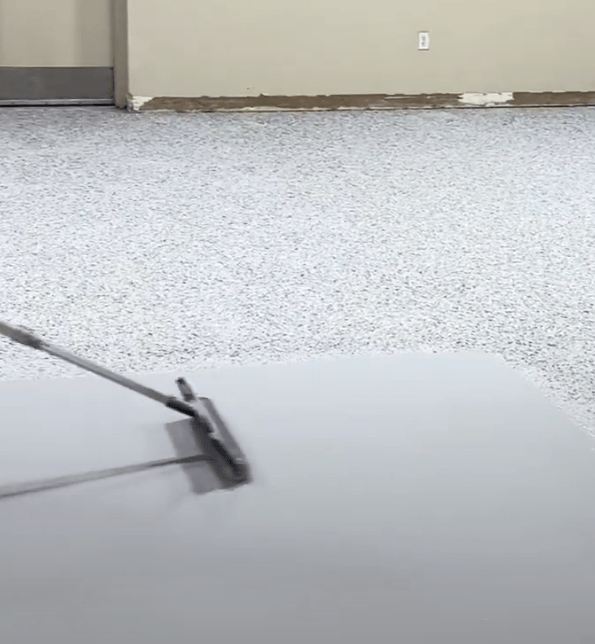 Roll out and flake the floor