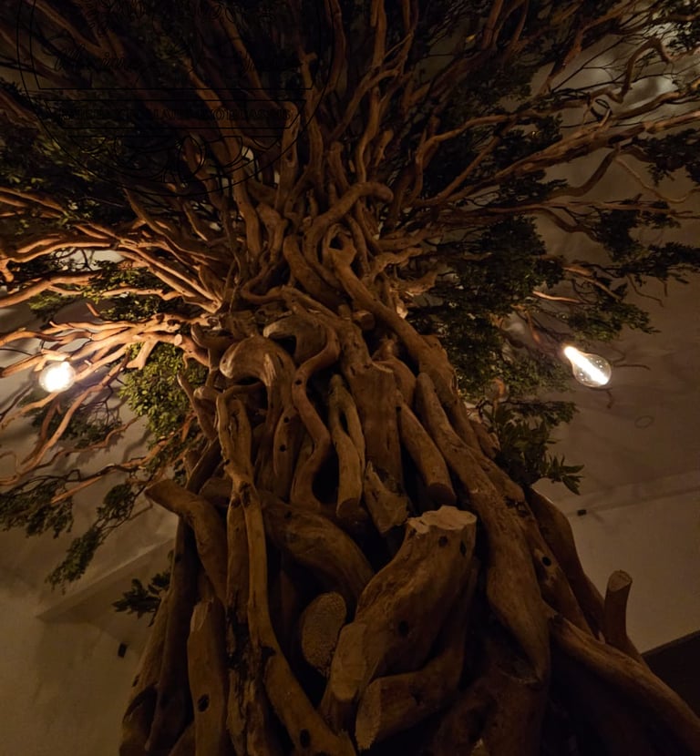 árbol para interiores con luces