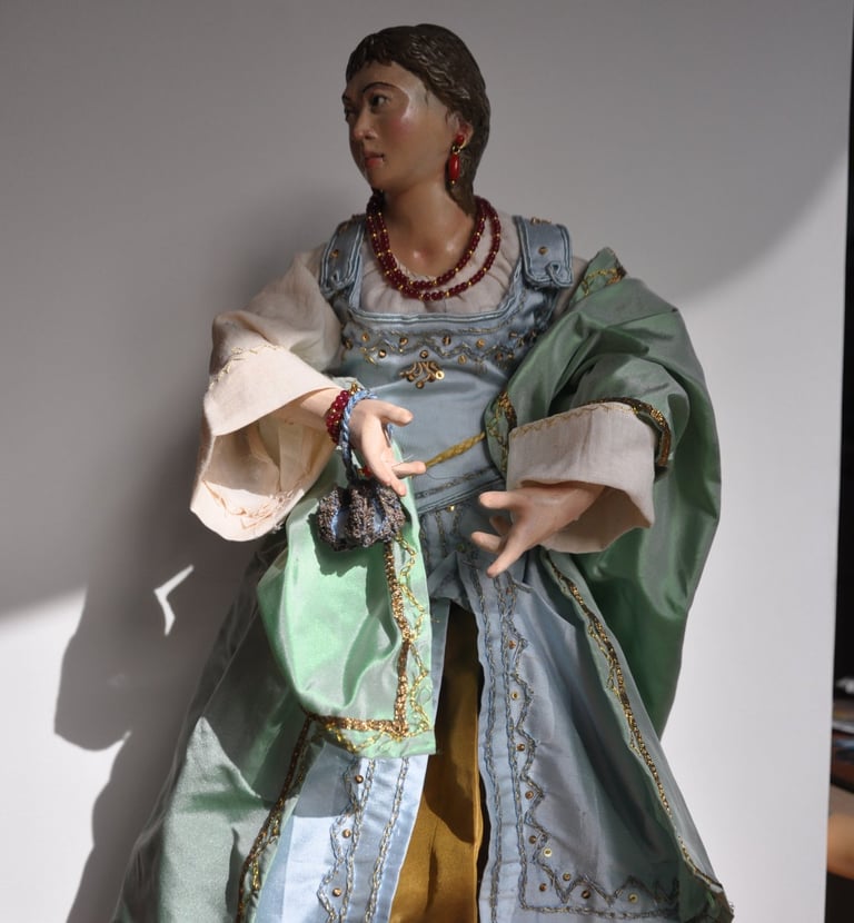 personaggio del presepe napoletano raffigurante una Georgiana