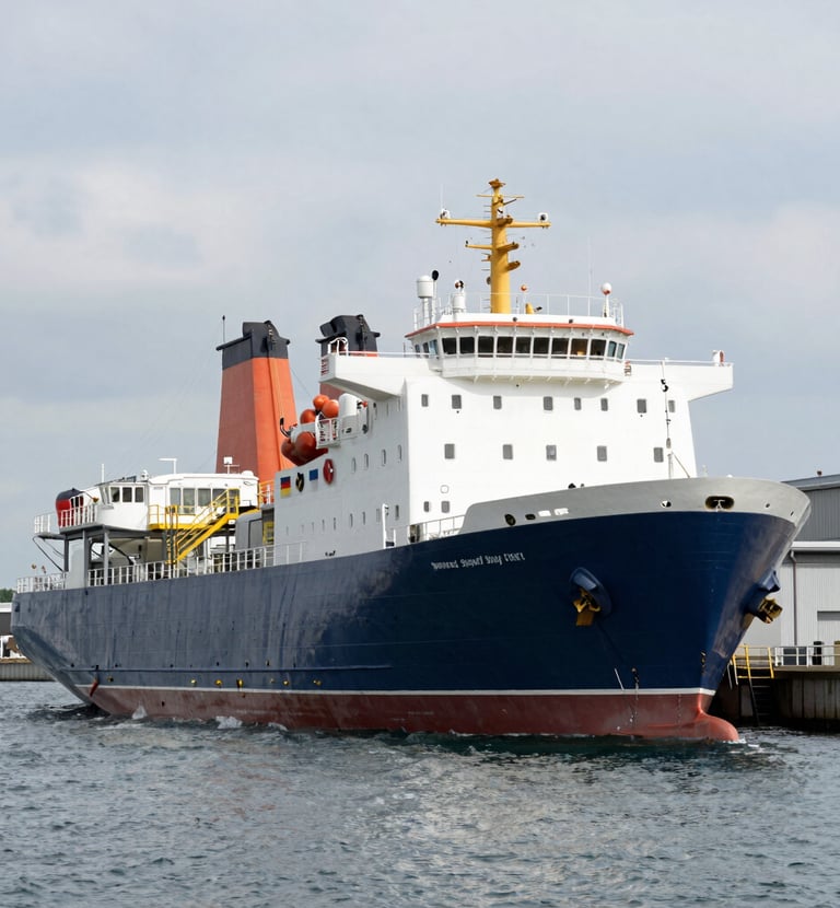 A panoramic view of a naval industrial facility blending traditional German architecture with modern design.