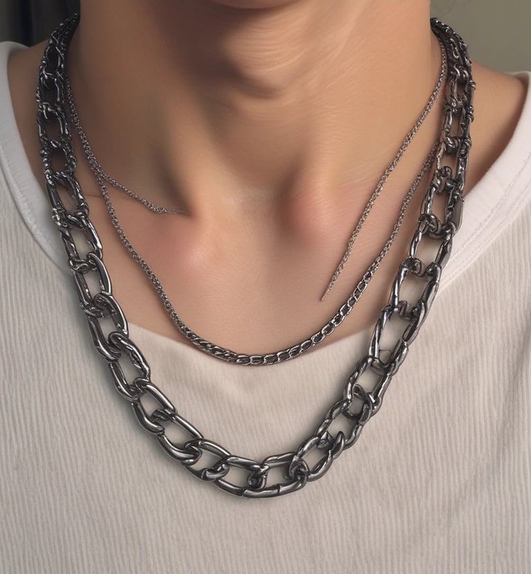 Elegant silver necklace with a minimalist pendant, photographed on a deep black matte surface highlighting its shine.