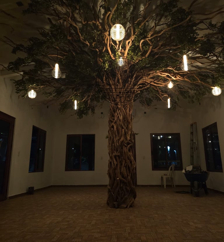 árbol para interiores con luces