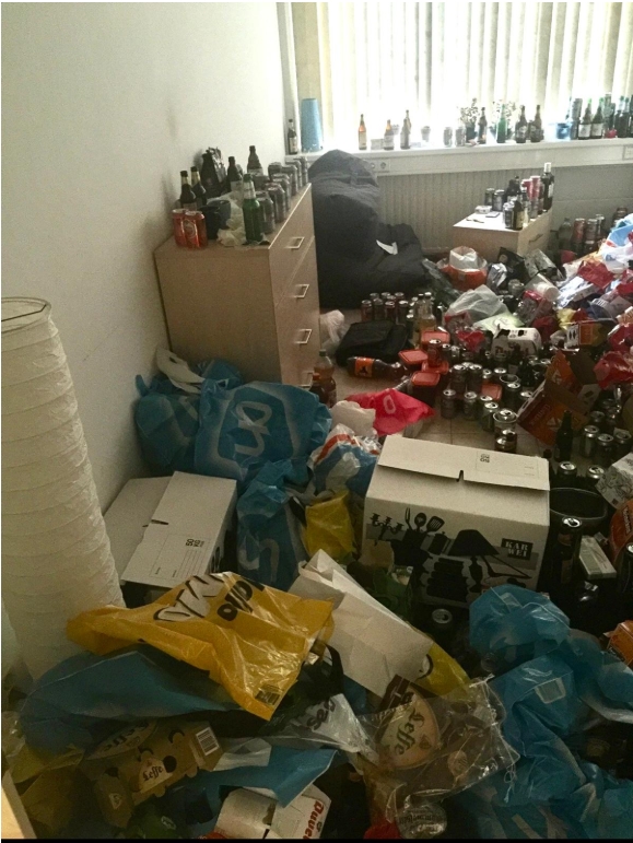 sterk verontreinigd appartement na uitzetting