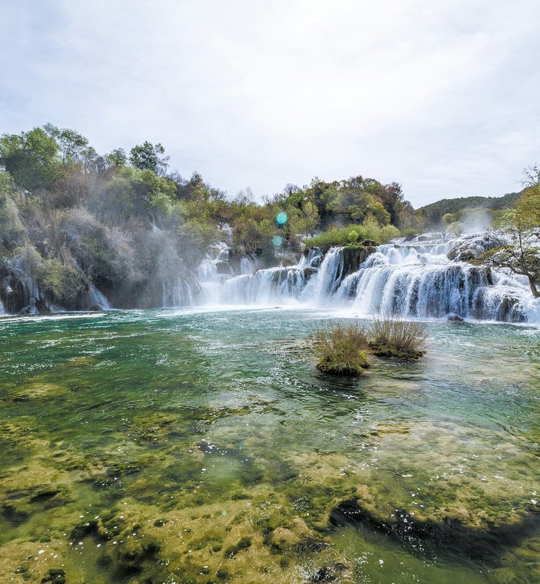 waterfall in the krka national park