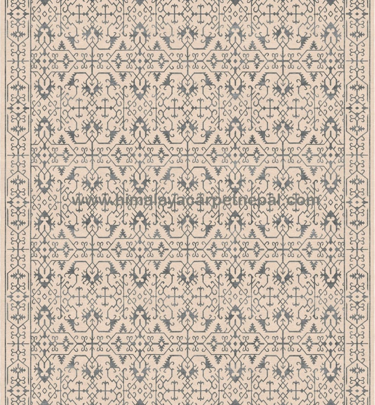 Custom Rugs - Traditional contemporary elegant classic hand-knotted rug with intricate patterns
