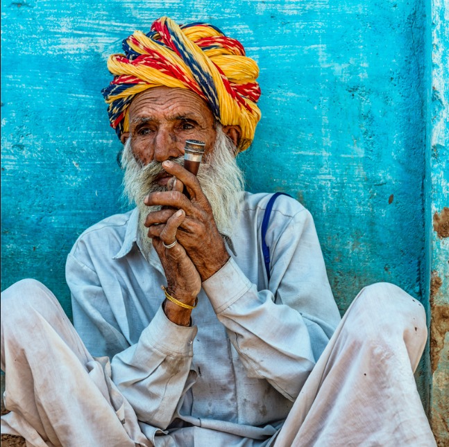 a man with a beard and a turban