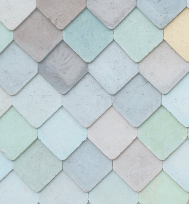 a colorful tile pattern of tiles with a pattern of tiles