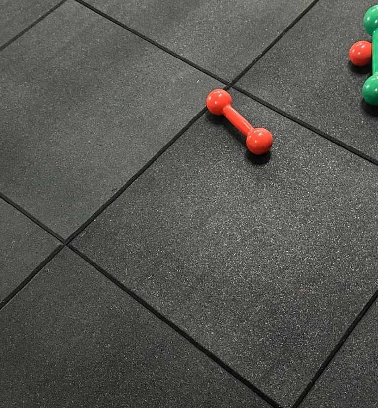 placa de borracha 50x50cm 15mm preto crossfit academia halter emborrachado