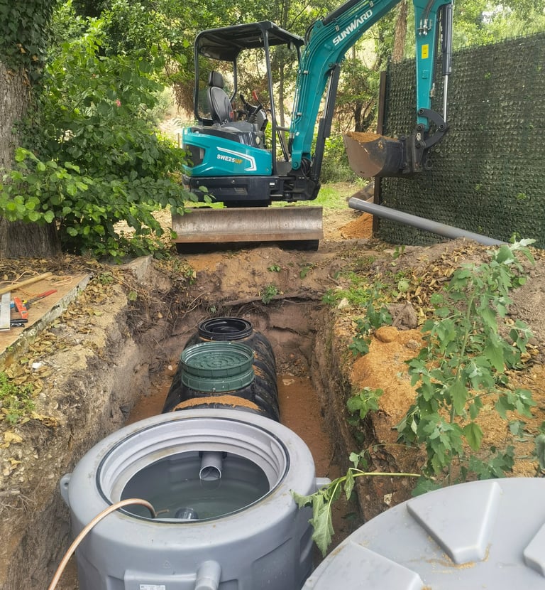 Terrassement VRD pompe de relevage Ajaccio