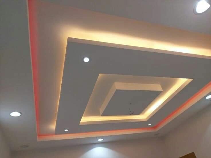 Modern ceiling design with LED lighting by Garnet Painting & Remodeling GA – Quality interior remodeling services.