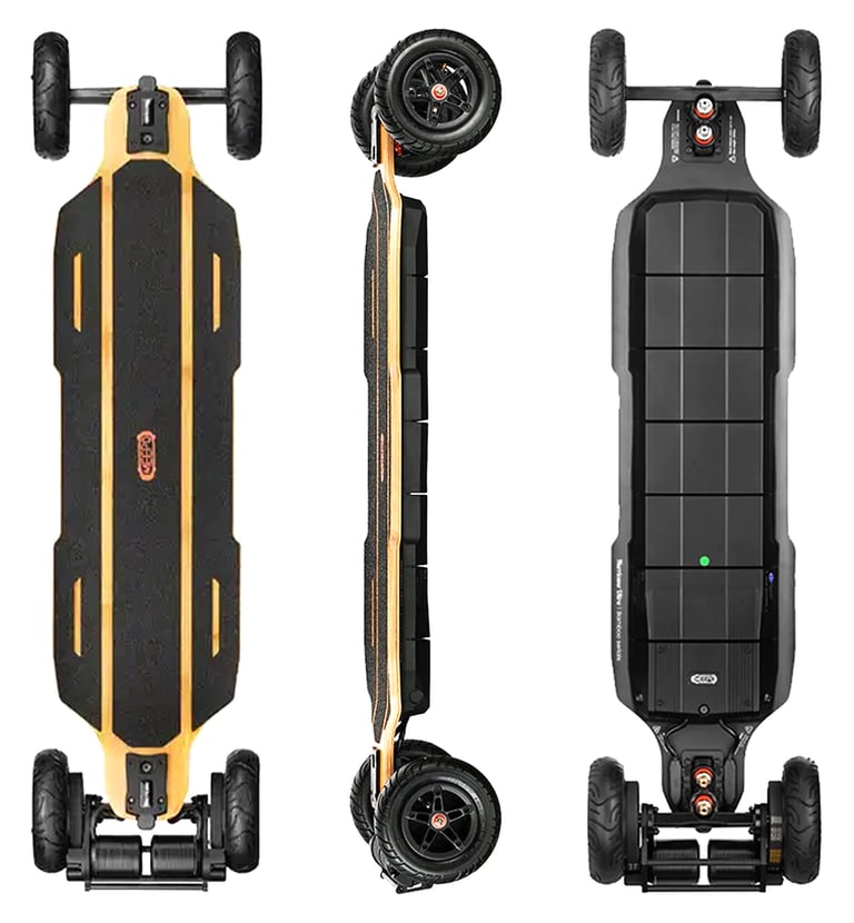 Meepo Hurricane Ninja Bamboo top, lateral and bottom view