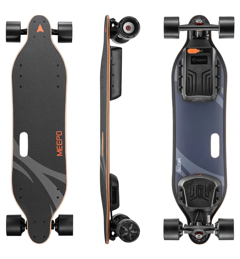 Meepo V3S top, side and bottom views