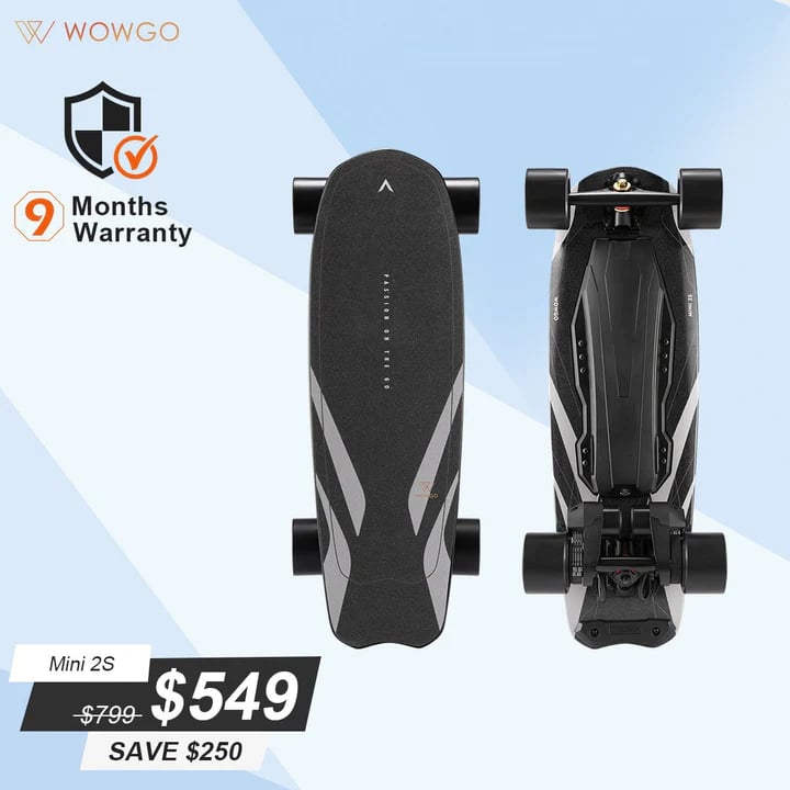 WowGo mini 2S top and bottom views plus offer price
