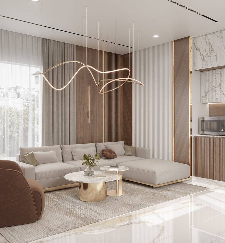 تصميم داخلي موديرن لفيلا بالرياض