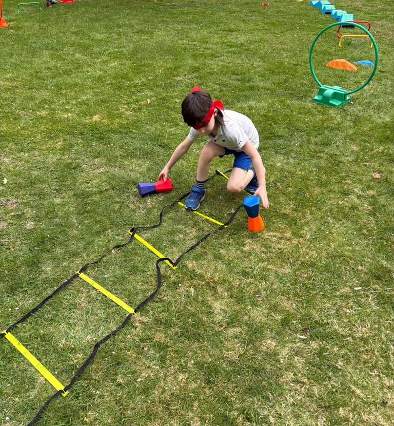 Kids participating in ninja warrior birthday party in Massachusetts