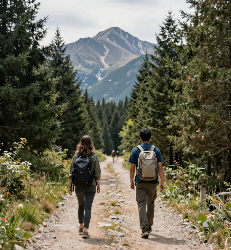 A bustling local market filled with colorful spices and smiling vendors.