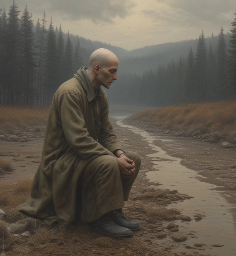 Abstract painting with vivid colors blending in chaotic yet harmonious patterns.