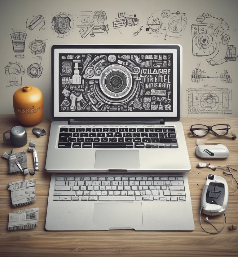 Close-up of a sleek, modern website design displayed on a laptop screen, showcasing digifusion's web design skills.