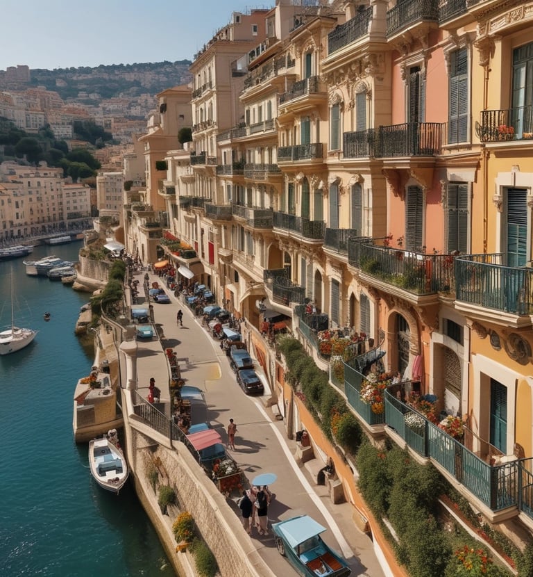 Travelers hiking along a lush green trail with panoramic ocean views.