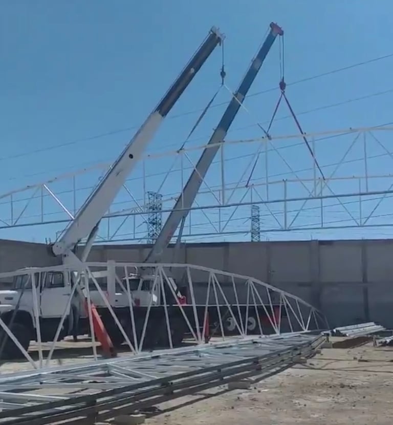 Montaje de estructuras para nave industrial